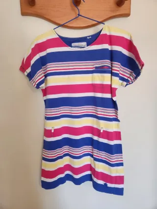 Vestido de rayas multicolor