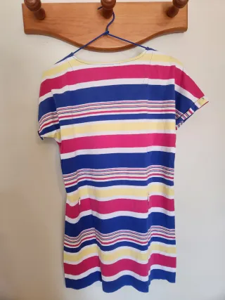 Vestido de rayas multicolor