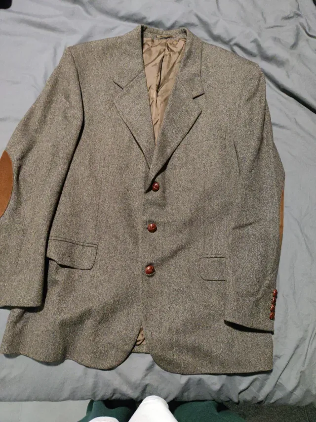 Chaqueta Massimo Dutti Lana y seda Talla 50 Marrón