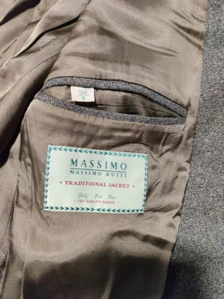 Chaqueta Massimo Dutti Lana y seda Talla 50 Marrón
