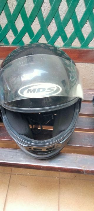 Casco de moto Helix blanco con visera  y de bici