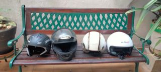 Casco de moto Helix blanco con visera  y de bici