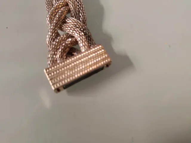 Pulsera trenzada plateada