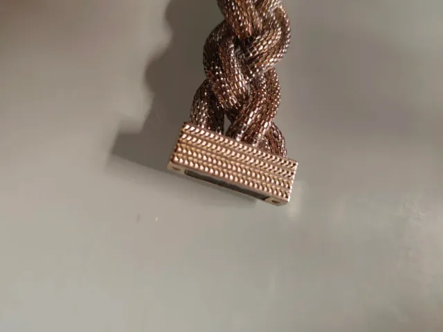 Pulsera trenzada plateada