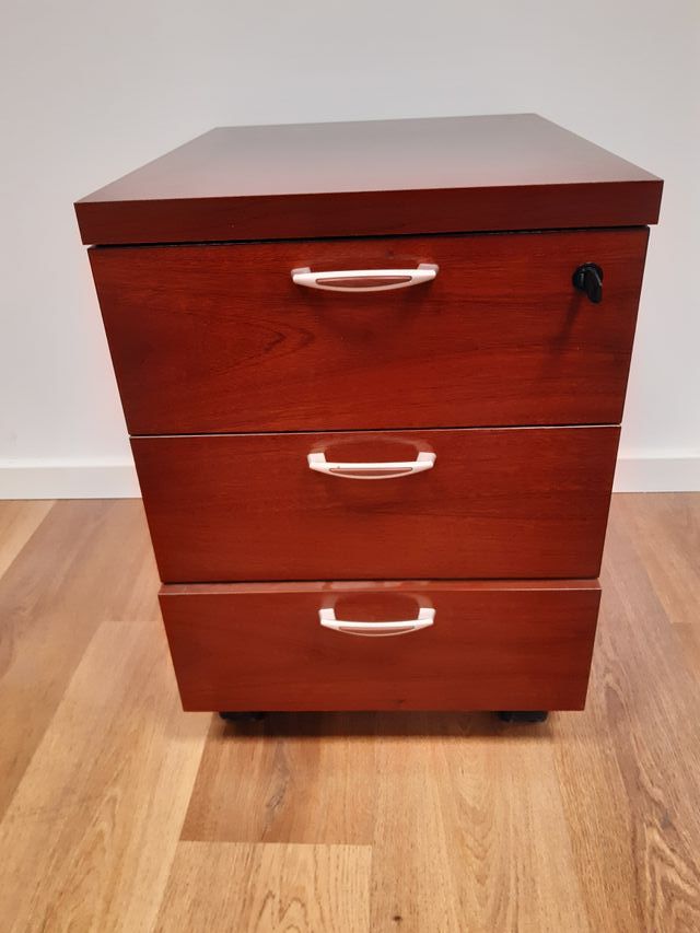 Cajonera de oficina beige/marrón