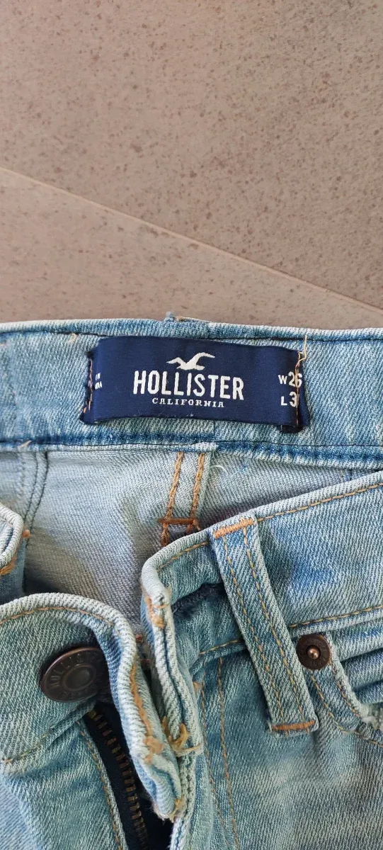 Pantalón vaquero Hollister Skinny Azul Talla W26 L