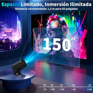 NUEVO Proyector con Android negro