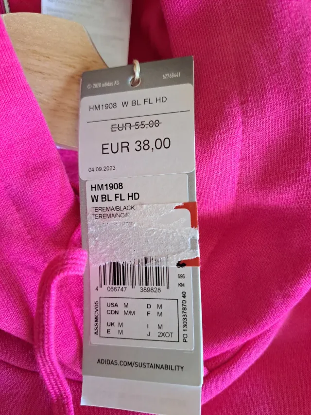 Sudadera Adidas rosa chica