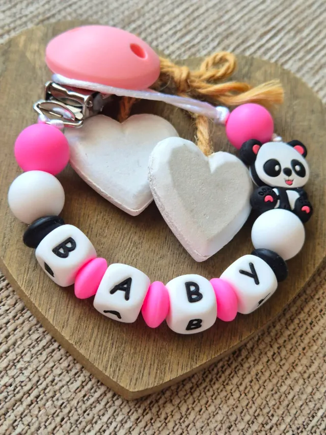 Chupetero personalizado panda
