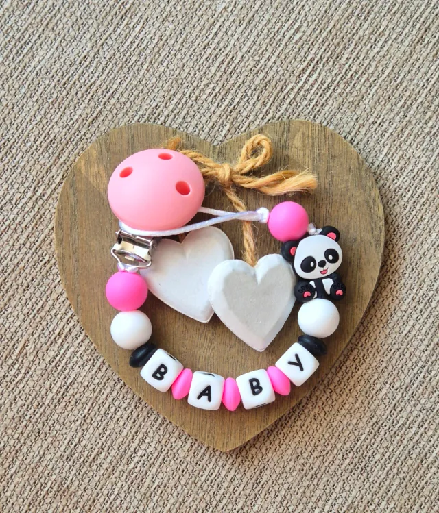 Chupetero personalizado panda