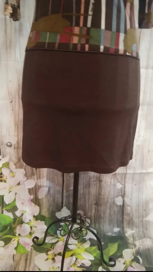 Vestido Sidecar Marrón Multicolor