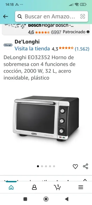 Horno Eléctrico Blanco