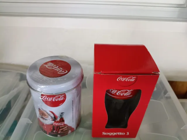 Coca-Cola Set Bicchiere e Lattina Natale