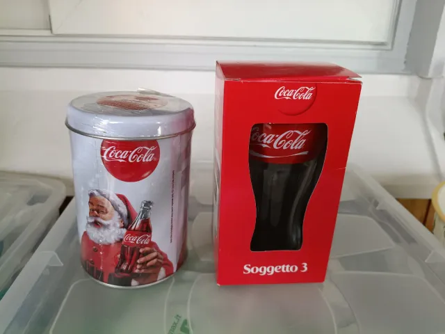 Coca-Cola Set Bicchiere e Lattina Natale