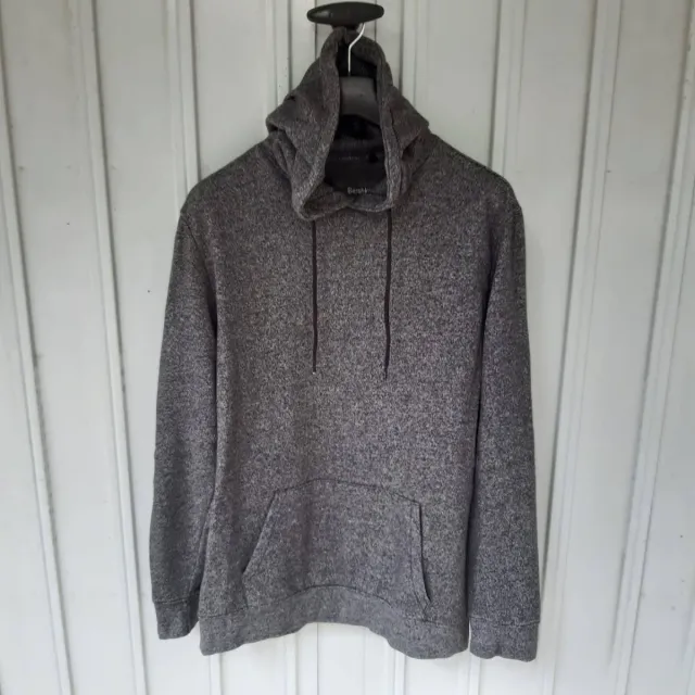 Felpa con cappuccio Bershka grigia uomo