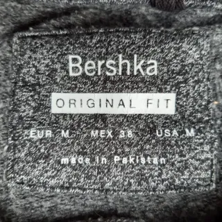 Felpa con cappuccio Bershka grigia uomo