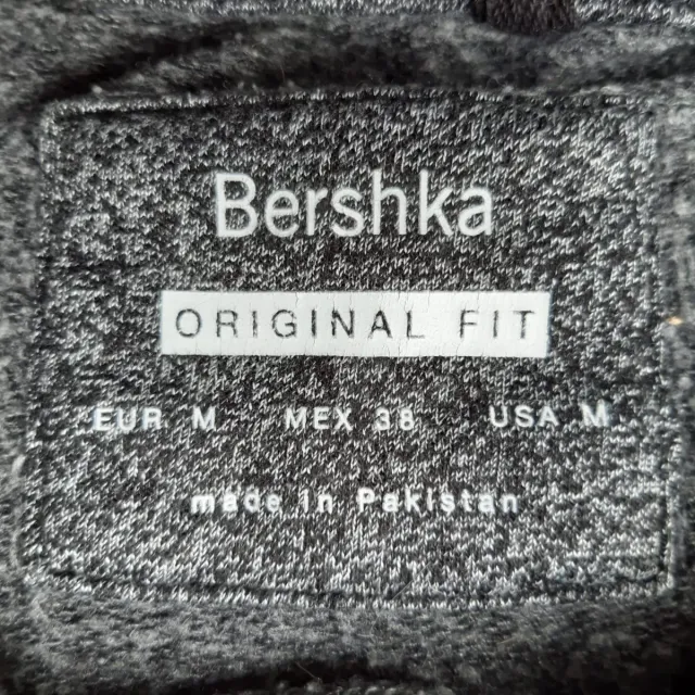 Felpa con cappuccio Bershka grigia uomo