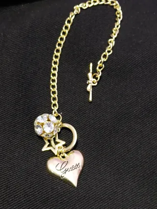 Bracciale Guess cuore e stella oro misura 18 cm