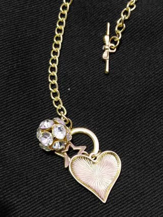 Bracciale Guess cuore e stella oro misura 18 cm