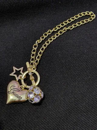 Bracciale Guess cuore e stella oro misura 18 cm