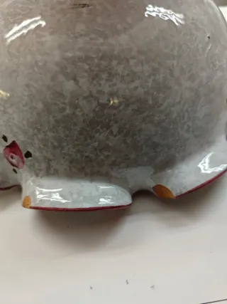 Alzatina Deruta in vetro decorata