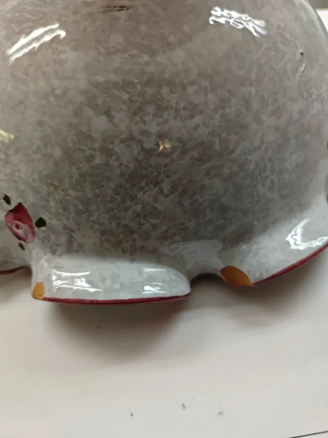 Alzatina Deruta in vetro decorata