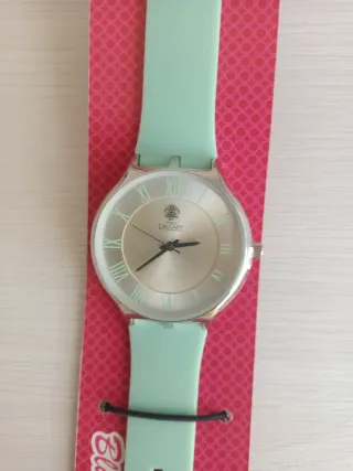 Reloj Calgary Blue Lagoon Plata y Menta