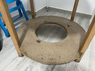 Mesa camilla redonda con cristal