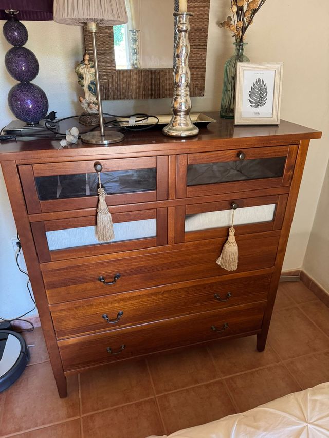 Cómoda colonial madera maciza