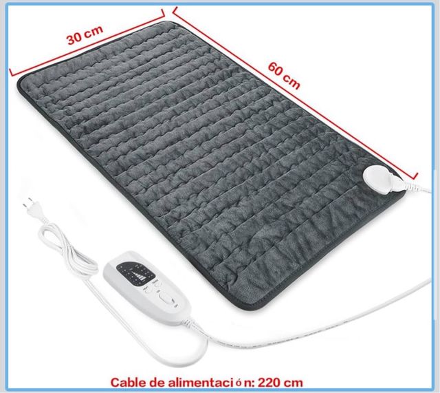 Manta Térmica Eléctrica Gris y Blanca