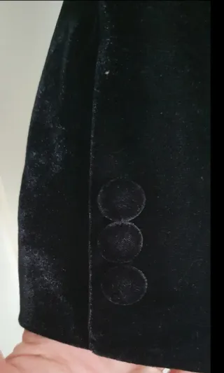 Americana terciopelo negra nueva