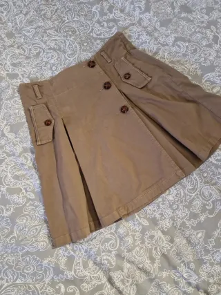 Gonna a campanna beige/marrone tg 44 italiana