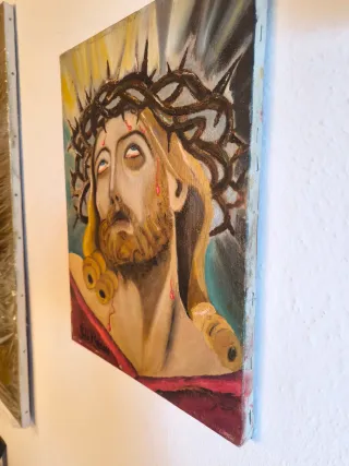 Cuadro Lienzo pintura Jesucristo Coronación Espina