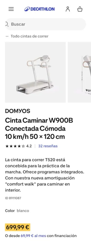 Cinta de Correr DOMYOS W900B