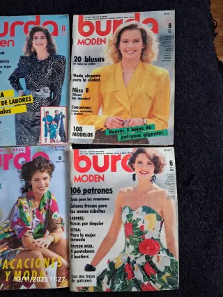Lote de revistas Burda, años 80/90