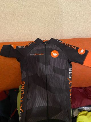 Maillot Ciclismo Best Cycling Negro Naranja
