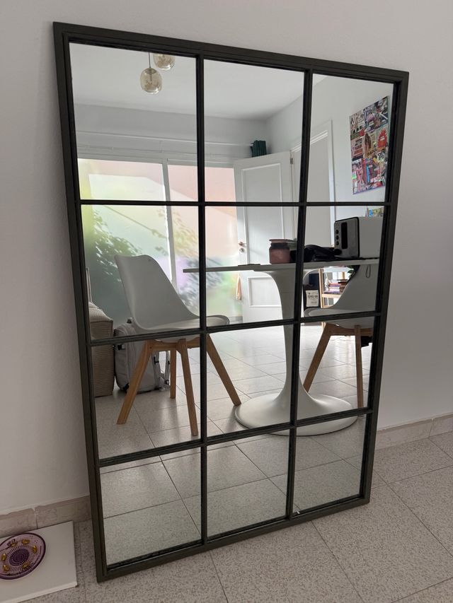 Espejo Industrial Negro y Gris no hago envíos