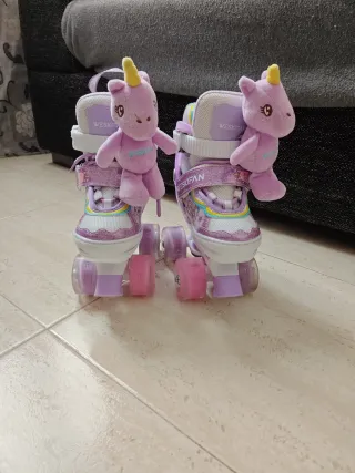 Patines unicornio infantiles morados