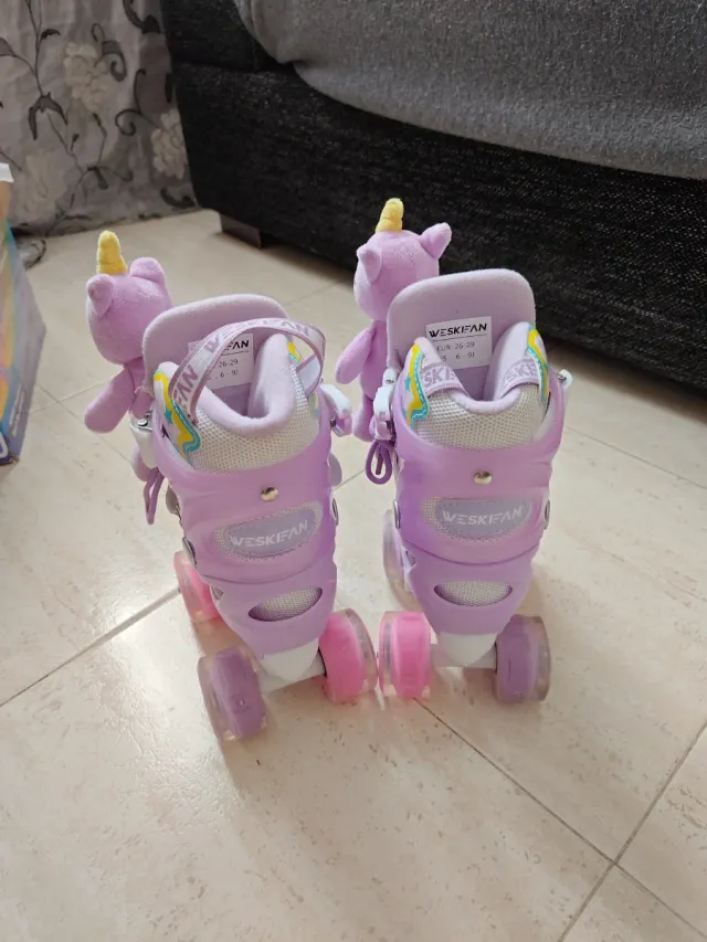 Patines unicornio infantiles morados
