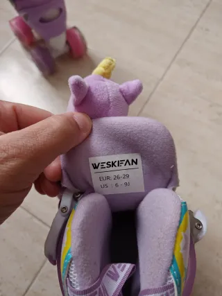 Patines unicornio infantiles morados