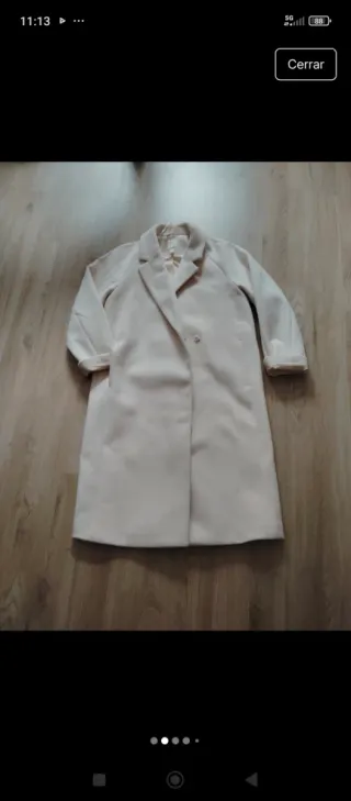 Abrigo oversize blanco roto