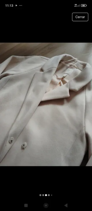 Abrigo oversize blanco roto