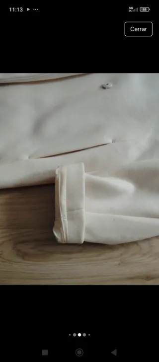 Abrigo oversize blanco roto