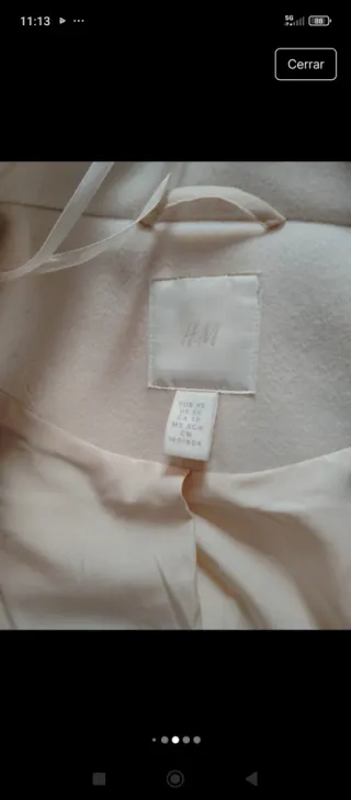 Abrigo oversize blanco roto