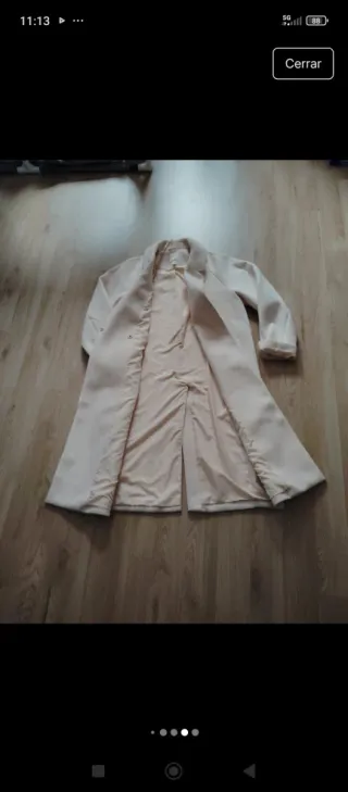 Abrigo oversize blanco roto