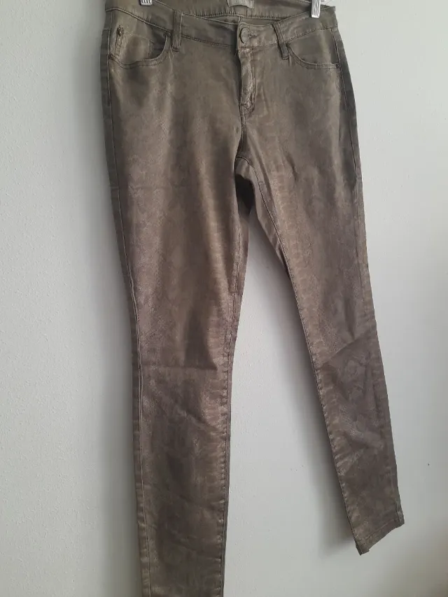 Pantalón estampado serpiente marrón y dorado