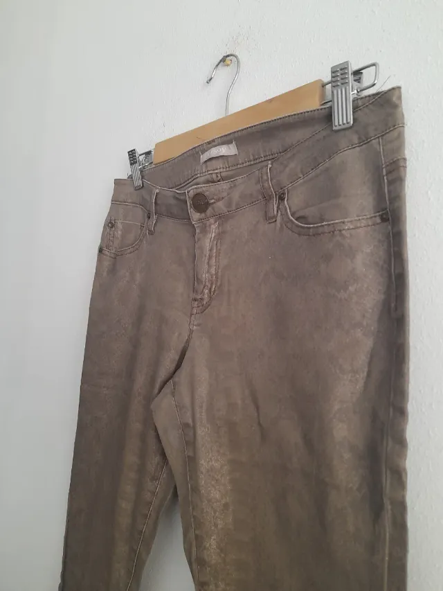 Pantalón estampado serpiente marrón y dorado