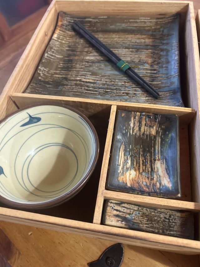 Juego Sushi 2 Personas Caja Madera