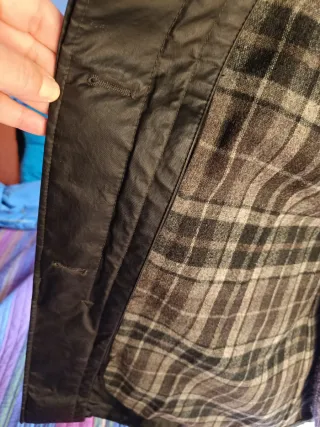 Gabardina mujer negra y gris