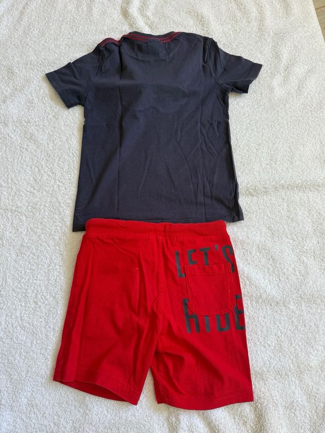 Conjunto Boboli T4 niño camiseta moto